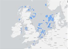 Geplande windparken voor 2030 in de Noordzee